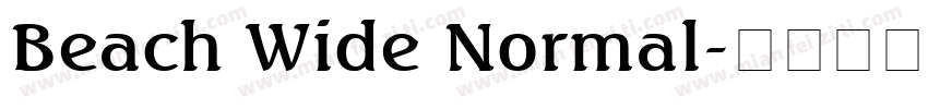 Beach Wide Normal字体转换